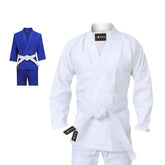 Weißer Rewon Judoanzug für Erwachsene und Kinder, reißfest und langlebig, ideal für Judo und Boxtraining, hochwertige Materialien.